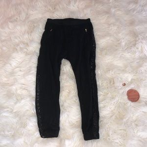 Black Sweatpants with Sparkles on the side